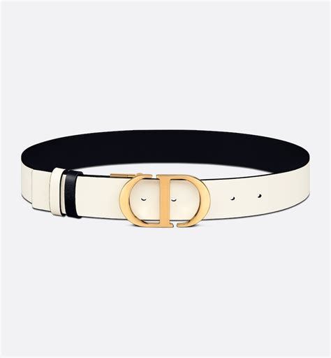 30 Montaigne Reversible Belt Latte and Black Smooth Calfskin, 